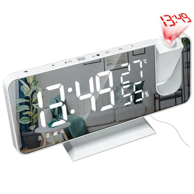 Reloj despertador con proyección digital LED