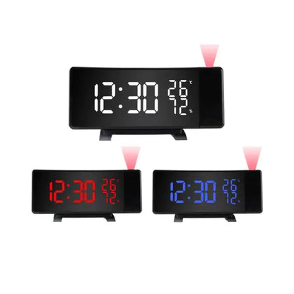 Reloj despertador con proyección digital LED