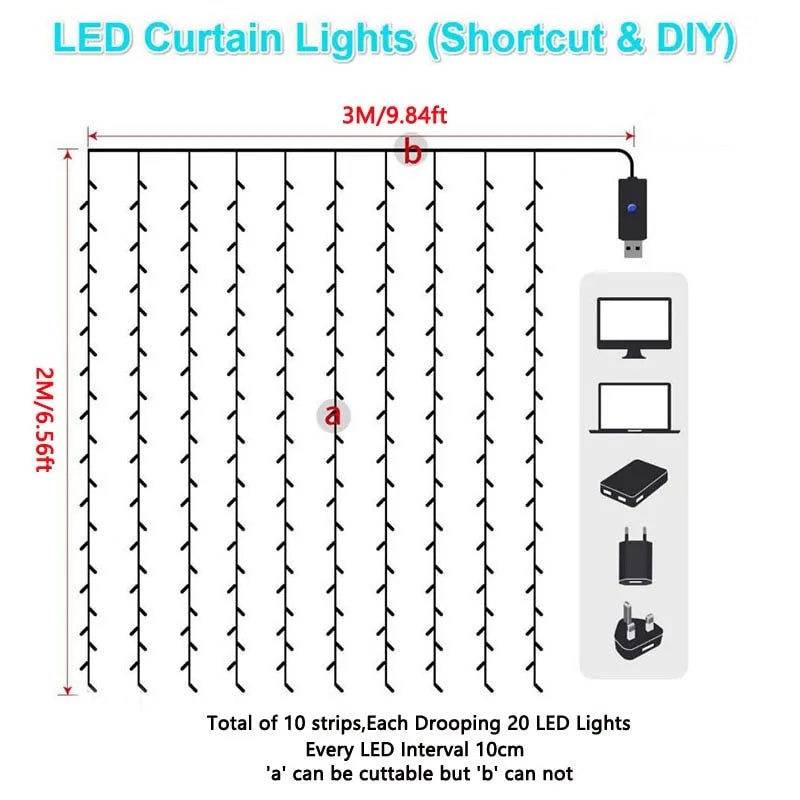 Luces LED de plantas artificiales