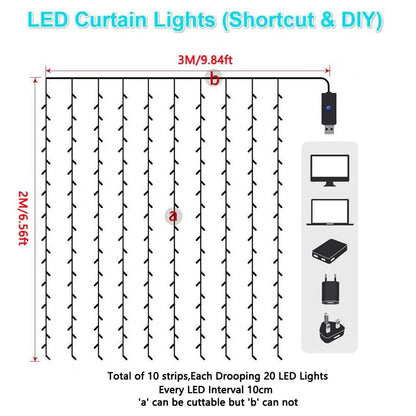 Luces LED de plantas artificiales